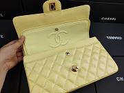 Chanel classic flap caviar leather bag gold hardware yellow 25cm - 5