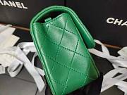 Chanel flap bag calfskin green leather gold hardware 25cm - 3