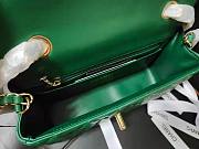 Chanel flap bag calfskin green leather gold hardware 25cm - 4