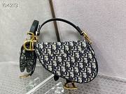 Dior saddle bag original leather black 20cm  - 4