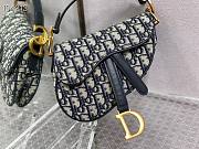 Dior saddle bag original leather black 20cm  - 3