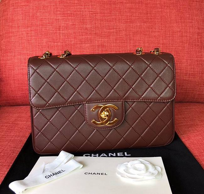 Chanel large flap bag gold 24k red - 1