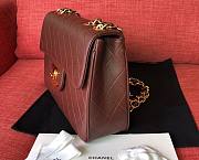 Chanel large flap bag gold 24k red - 4