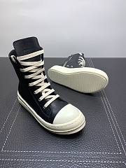 Rick Owens DRKSHDW Canvas High Top Leather  - 3