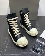 Rick Owens DRKSHDW Canvas High Top Leather  - 1