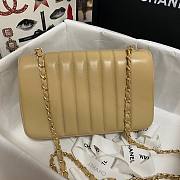 Chanel Calfskin & Vintage Metal Small Flap Bag Beige AS1499 - 2