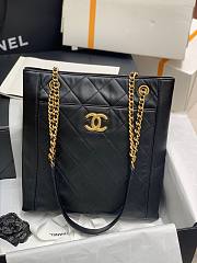 Chanel shopping bag calfskin gold hardware  - 1