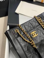 Chanel shopping bag calfskin gold hardware  - 6