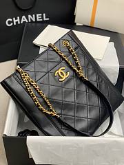 Chanel shopping bag calfskin gold hardware  - 3