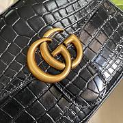 Gucci Marmont Top Handle Black Crocodile Effect 54726 - 6