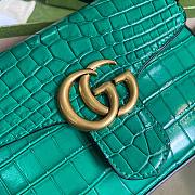 Gucci Marmont Top Handle Green Crocodile Effect 54726 - 4