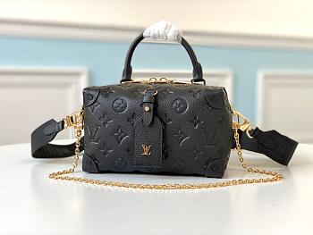 Louis Vuitton Petite Malle Souple Black Leather M56319