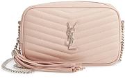 YSL Lou shoulder bag pink / silver hardware - 1