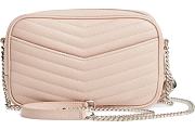 YSL Lou shoulder bag pink / silver hardware - 2