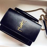 YSL Medium Sunset Monogram leather shoulder bag 25cm - 3