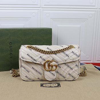 Gucci x Balenciaga The Hacker Project Small White Marmont Bag