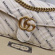 Gucci x Balenciaga The Hacker Project Small White Marmont Bag - 2