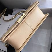 Chanel Small/ Medium Caviar Boy Bag Beige - Gold - 2