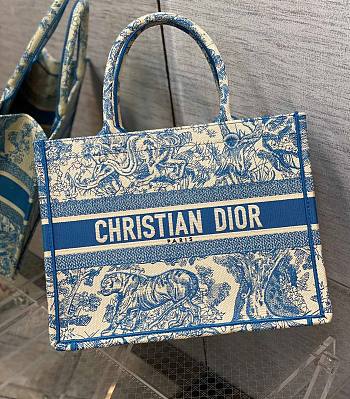 Dior book tote blue tiger 36cm