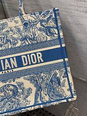 Dior book tote blue tiger 36cm - 3