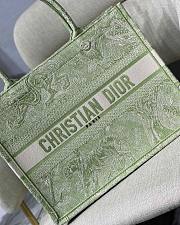 Dior book tote green embroided bag 36cm - 3