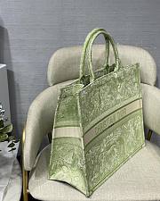 Dior book tote green embroided bag 41cm - 6