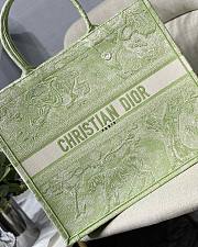 Dior book tote green embroided bag 41cm - 5