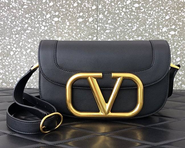 VALENTINO Garavani Medium Black Shoulder Bag - 1