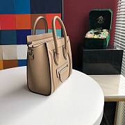 Celine nano luggage grain leather beige 20cm - 5