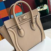 Celine nano luggage grain leather beige 20cm - 4