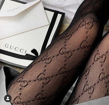 Gucci Women's Black GG Stockings