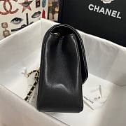 Chanel Calfskin & Vintage Metal Small Flap Bag Black AS1499 - 6