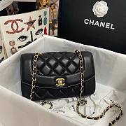 Chanel Calfskin & Vintage Metal Small Flap Bag Black AS1499 - 3