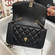 Chanel Calfskin & Vintage Metal Small Flap Bag Black AS1499 - 4