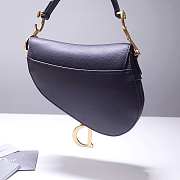 Dior saddle bag original grain leather black 20cm - 6