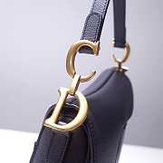 Dior saddle bag original grain leather black 20cm - 5
