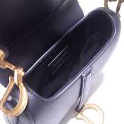 Dior saddle bag original grain leather black 20cm - 4