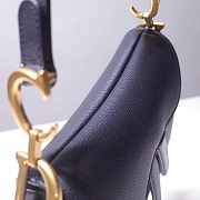 Dior saddle bag original grain leather black 20cm - 3
