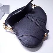 Dior saddle bag original grain leather black 20cm - 2