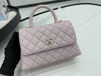 Chanel coco pink flap bag gold hardware 23cm