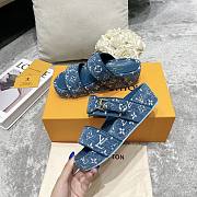 Louis Vuitton Flatforms denim blue/ black - 2