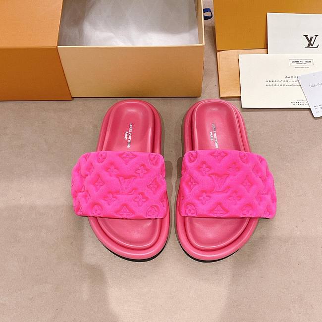 Louis Vuitton Pink Pool Pillow Mules - 1