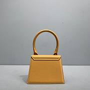 Jacquemus mini tote bag yellow leather 18cm - 4