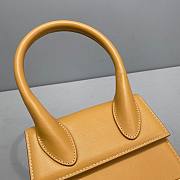 Jacquemus mini tote bag yellow leather 18cm - 5