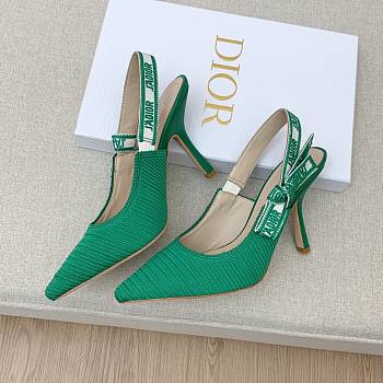 Dior J'adior Slingback Heels Green 10cm
