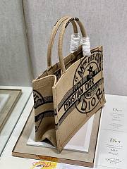 DIOR Book Tote Medium Beige Jute Canvas 36cm - 6