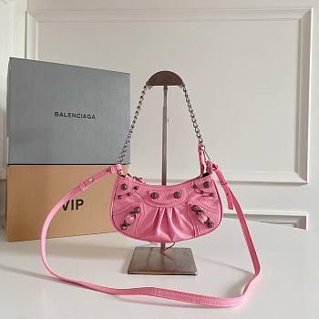 Balenciaga Pink Mini Le Cagole Chain Bag