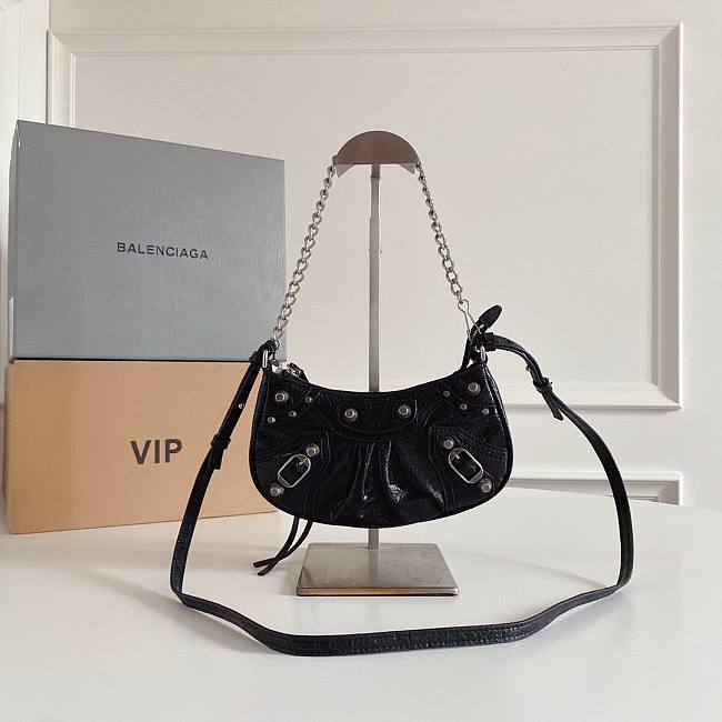 Balenciaga Black Mini Le Cagole Chain Bag - 1