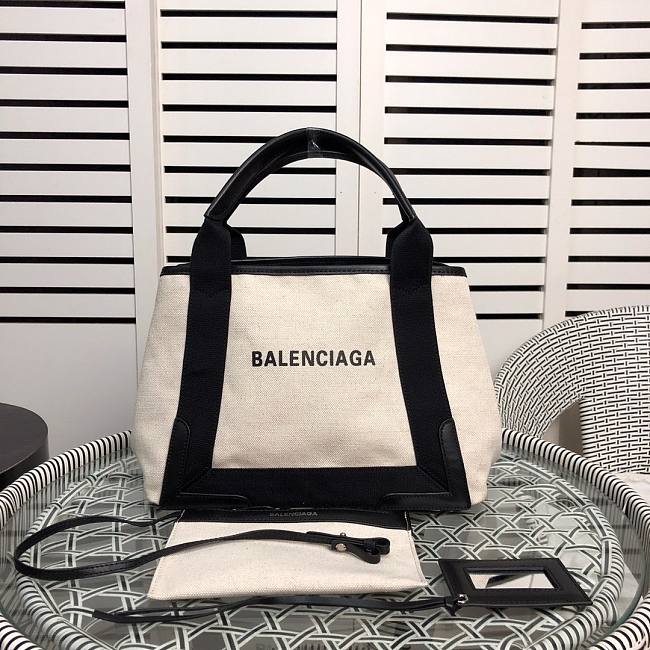 Balenciaga Cream Black Cabas 30 - 1
