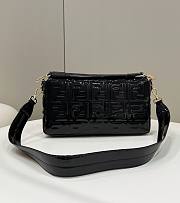 Fendi BAGUETTE patent black leather bag 32cm - 4